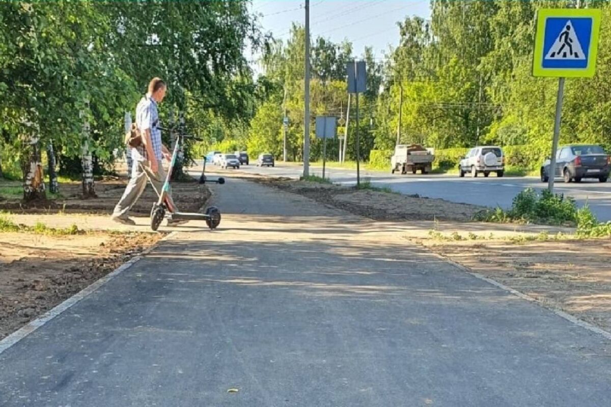 В Ижевске завершено строительство первого в этом году тротуара по проекту  «Пешеходный Ижевск»