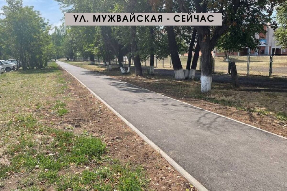 В Ленинском районе Ижевска завершен ремонт нескольких тротуаров