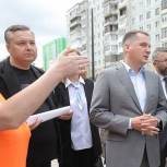 Александр Цыбульский проверил ход благоустройства общественной территории в Архангельске