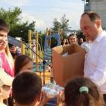 Ступинские партийцы вместе с жителями села Лужники торжественно открыли детскую площадку