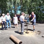 В Уваровском округе партийцы проверили ход строительства спортивной площадки