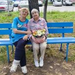 Депутат от «Единой России» помог установить скамейку у дома пенсионерки
