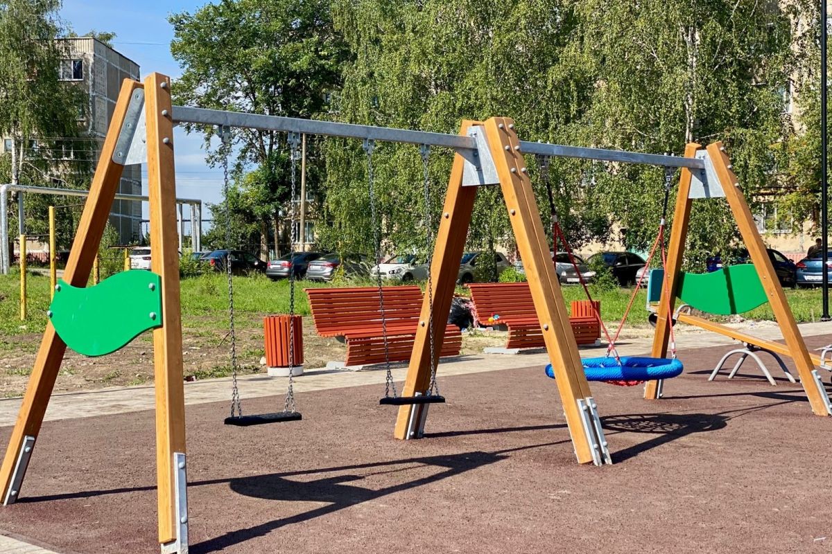 В 3-ем микрорайоне Торбеево появилась новая современная детская площадка