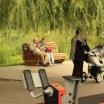В Калининграде на территории Летнего озера установили 14 скамеек