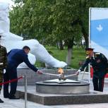 В Красноармейском районе в день 80-ой годовщины начала Великой Отечественной войны зажгли Вечный огонь