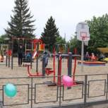 В Омском районе открыли первую детскую площадку в рамках партпроекта «Здоровое и сильное поколение»