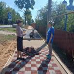 Ремонт тротуара в поселке Думиничи будет выполнен в срок
