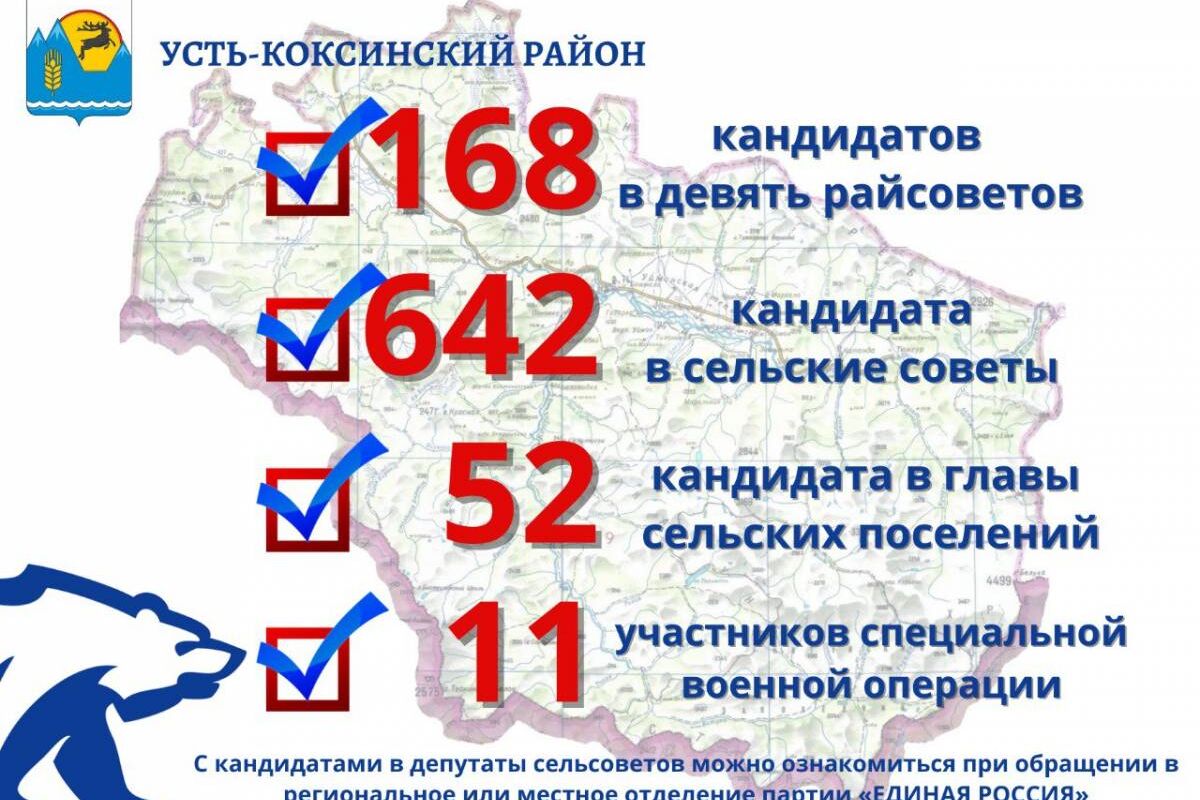 Результаты электронного предварительного голосования «Единой России» по  Усть-Коксинскому району