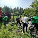 Вывоз несанкционированной свалки рядом с тропой здоровья «Ахуны»