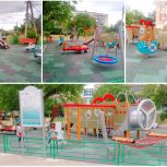 В посёлке Октябрьское в Крыму при содействии «Единой России» установили детскую площадку