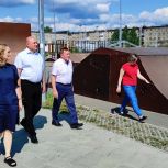 Валентин Лаппо проверил благоустройство общественной территории в Верхней Салде