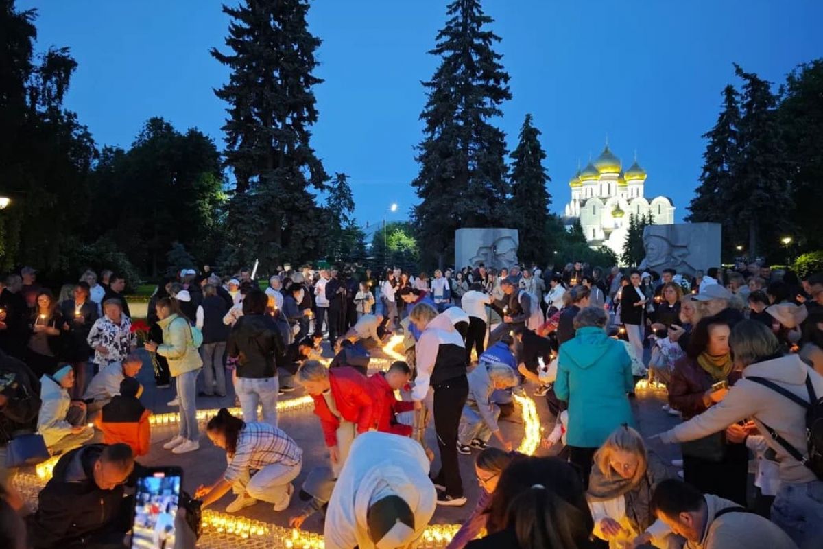 В Ярославле и Рыбинске накануне Дня памяти и скорби зажглись «Огненные картины войны»
