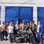Лебедянские единороссы отправили бойцам на фронт мотоцикл