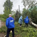 Активисты «Молодой Гвардии Единой России» помогли устранить последствия урагана в Балезинском районе Удмуртии