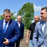 Евгений Первышов проверил благоустройство общественной территории в мичуринском микрорайоне Громушка