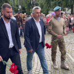 Ветеран боевых действий Владислав Гусев принял участие в памятном мероприятии у монумента маршалу Рокоссовскому на востоке столицы
