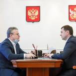 Владимир Нетёсов обсудил с Вадимом Кстениным вопросы совершенствования инфраструктуры Воронежа