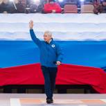 Сергей Собянин посетил мероприятие в «Лужниках», посвященное годовщине воссоединения Крыма с Россией