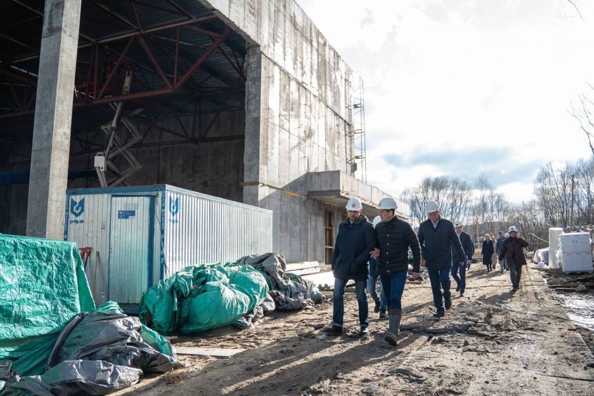 Геннадий Панин проинспектировал строительство Ледового дворца в Подмосковном Орехово-Зуеве