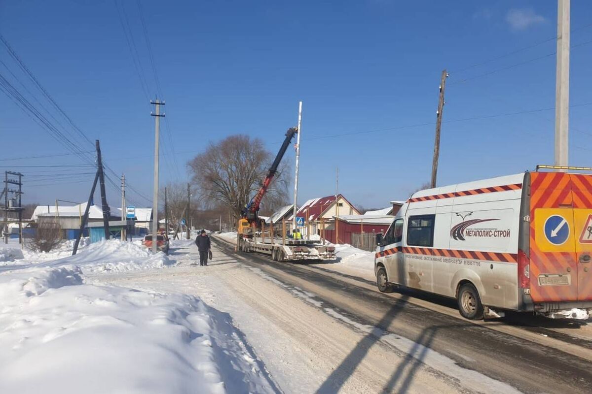 В Вознесенском округе начался монтаж уличного освещения по нацпроекту  «Безопасные качественные дороги»