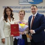 Ольга Швецова поздравила сотрудниц агентства воздушных сообщений с 8 Марта