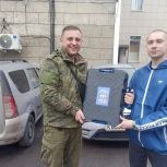 Единороссы передали электроприбор для нужд бойцов медицинского взвода