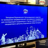 Состоялось заседание Воронежского организационного комитета по проведению предварительного голосования