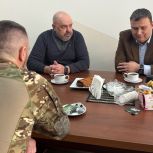 Денис Перепелицын в Лобне встретился с военнослужащим, участником специальной военной операции