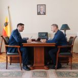 Аркадий Фомин провел рабочую встречу с главой Ермишинского округа Иваном Никитиным