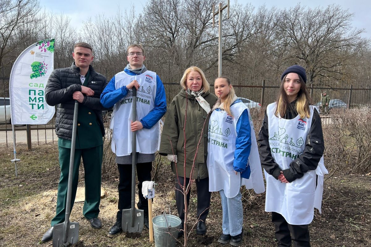 В Волгограде активисты партпроекта «Чистая страна» присоединились к эколого-патриотической акции «Сад Памяти»