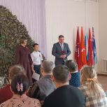 Торжественное открытие Парты Героя, установленной в честь участника специальной военной операции, погибшего при исполнении воинского долга - Лакова Азамата Каирбековича