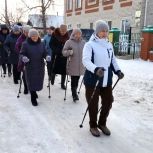 В мамадышской «Заботе» прошел мастер-класс по скандинавской ходьбе