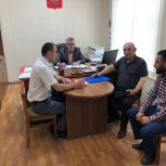 Девлетхан Алиев встретился с военным комиссаром Сулейман-Стальского и Курахского районов