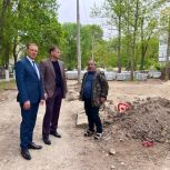 В Армянске выполняется благоустройство сквера «Малыш»