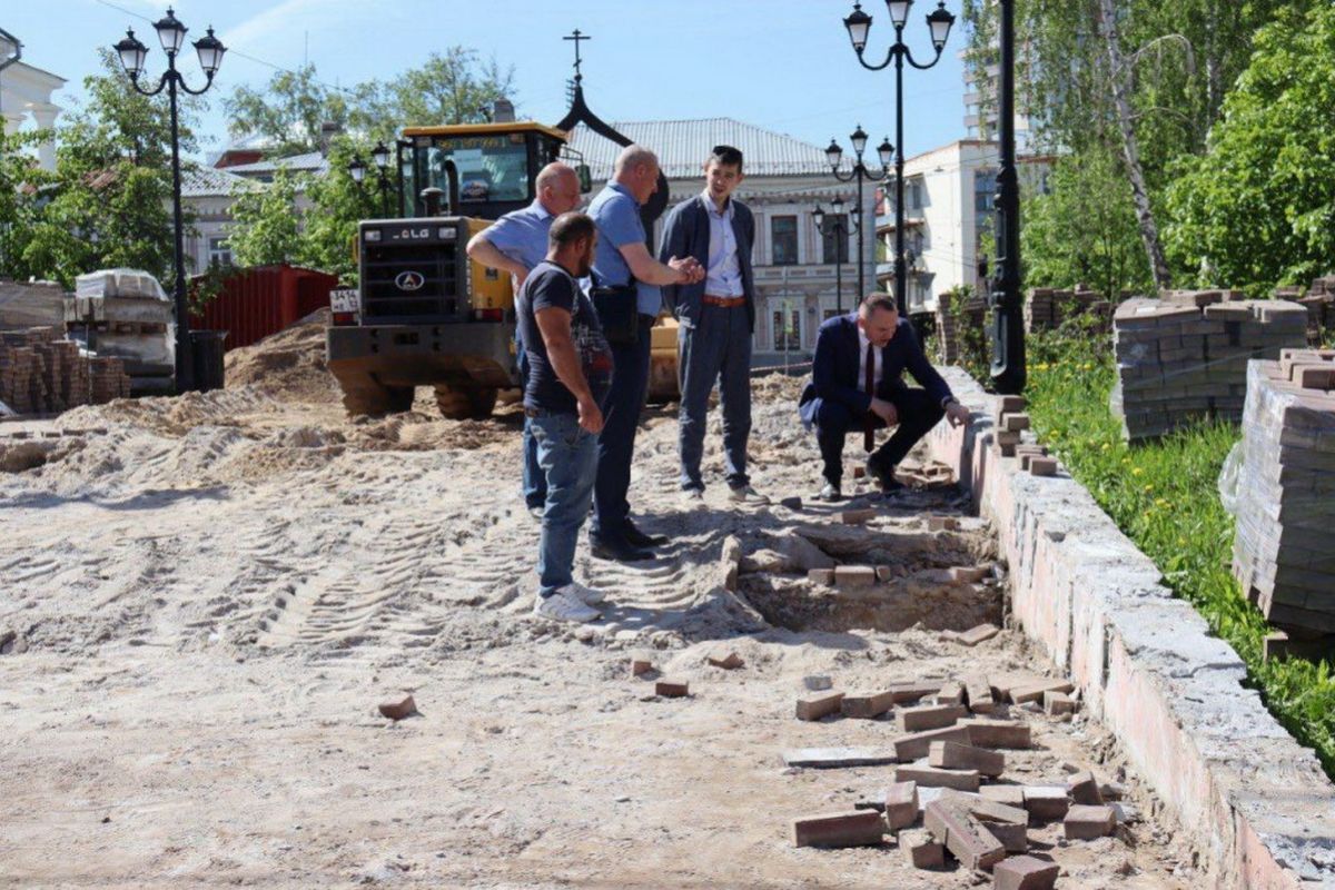 Благоустройство сквера на улице Ильинской началось в Нижнем Новгороде