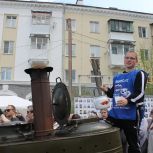 В дни празднования юбилея Великой Победы в Бакале прошла акция «Солдатская каша»