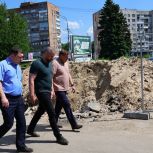 Виталий Артемов проконтролировал благоустройство сквера у вокзала «Рязань 2»