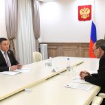 Губернатор Игорь Руденя провёл встречу с главой Оленинского округа Олегом Дубовым