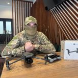 Депутат от «Единой России» передал кузбасскому мобилизованному квадрокоптер