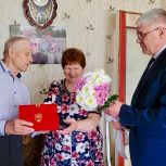 Трем семейным парам из Великолукского района вручены медали «50 лет совместной жизни»
