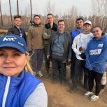 «Единая Россия» объединила волонтеров Забайкальского края в борьбе с пожарами в селе Смоленка