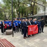 Чеченские молодогвардейцы приняли участие в военно-патриотическом марафоне в Грозном