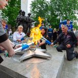 Вечный огонь памяти: в Великих Луках открыли Мемориальный парк воинской славы