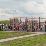 В пос. Некрасово торжественно открыли физкультурно-оздоровительный комплекс открытого типа — проект «Детский спорт»