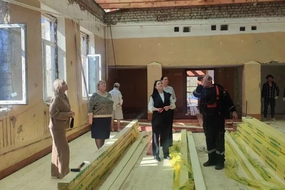 В Кораблинском округе проводится капитальный ремонт Незнановского Дома культуры