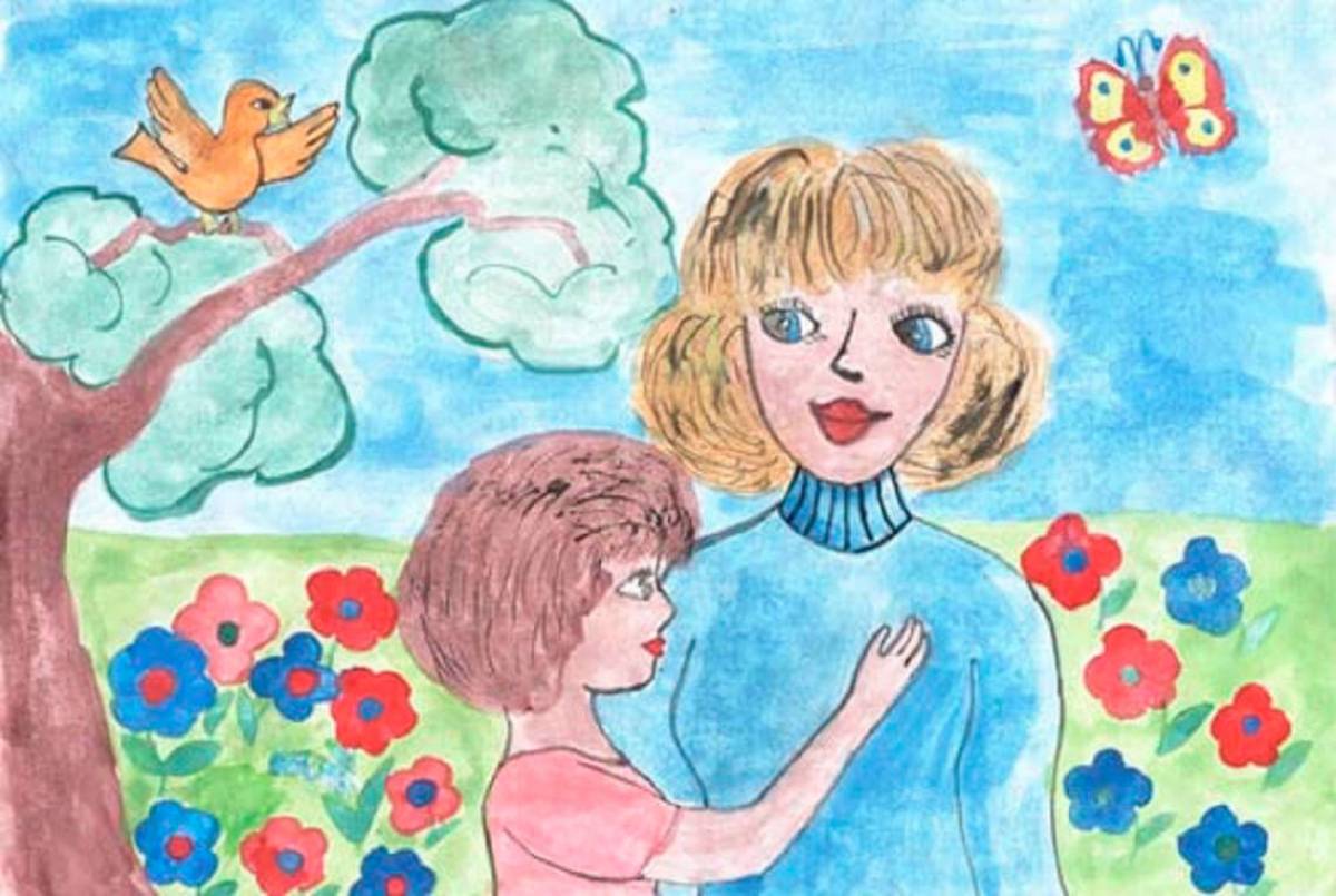 Рисунок мама с ребенком 4 класс. Рисунок ко Дню матери. Рисунок для мамы. Детские рисунки ко Дню матери. Детские рисунки мамы.