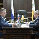 Губернатор Владимир Владимиров провел рабочую встречу с руководителем фракции «Единой России» краевой Думы