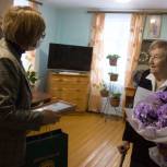 Единороссы поздравили жительницу села Малый Эргель с 90-летием