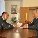 Анатолий Дианов провёл рабочую встречу с Главой Сямженского округа Сергеем Лашковым