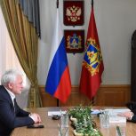 Александр Богомаз провел рабочую встречу с президентом Всероссийской федерации самбо Сергеем Елисеевым